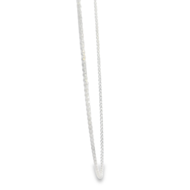 Sterling Silver 1mm Round Spiga Chain 16"