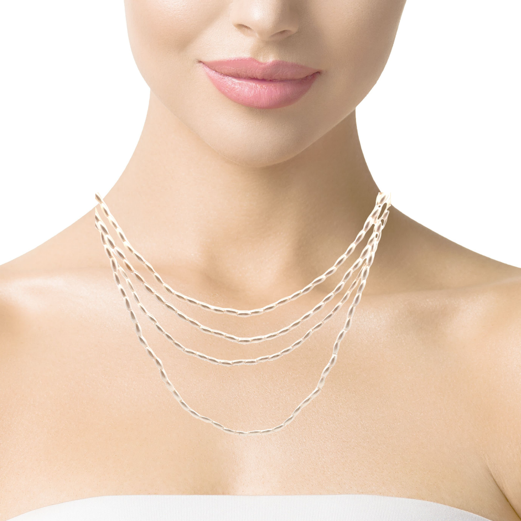 48" Seed Pearl Necklace with 14K YGP Clasp