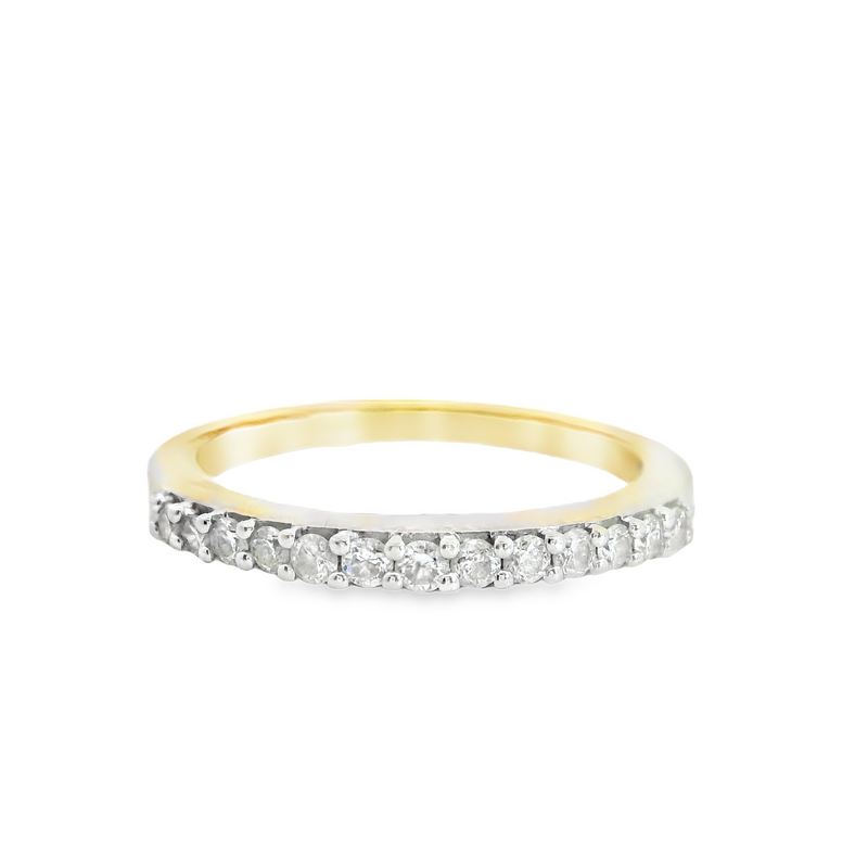14K YG DIAMOND BAND