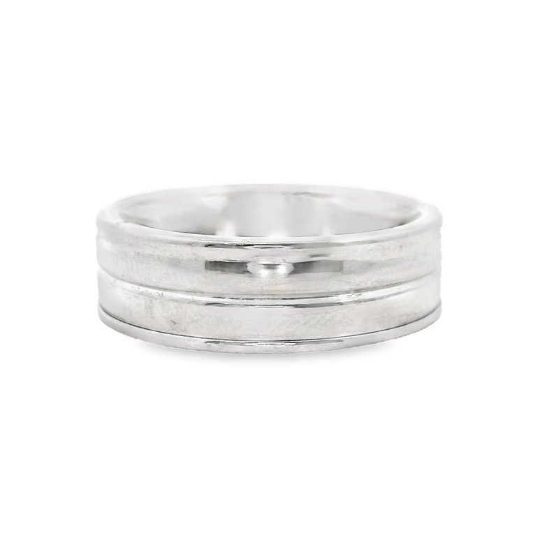 14K WG MENS DIAMOND BAND