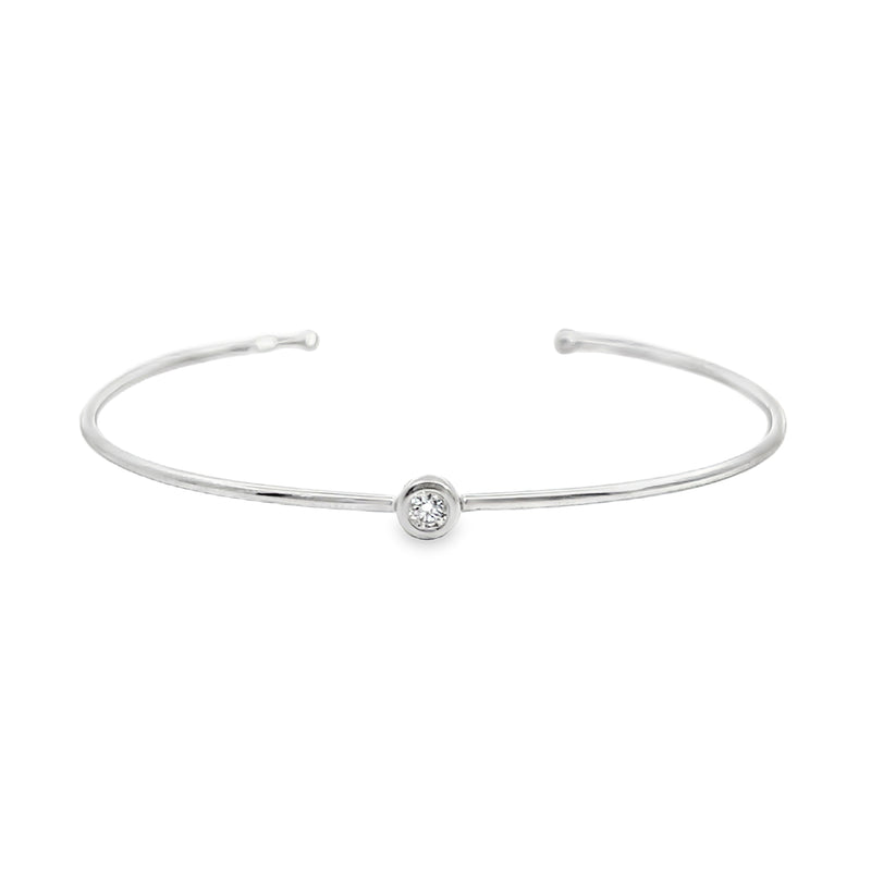 14K WG Daimond Cuff Bangle Bracelet