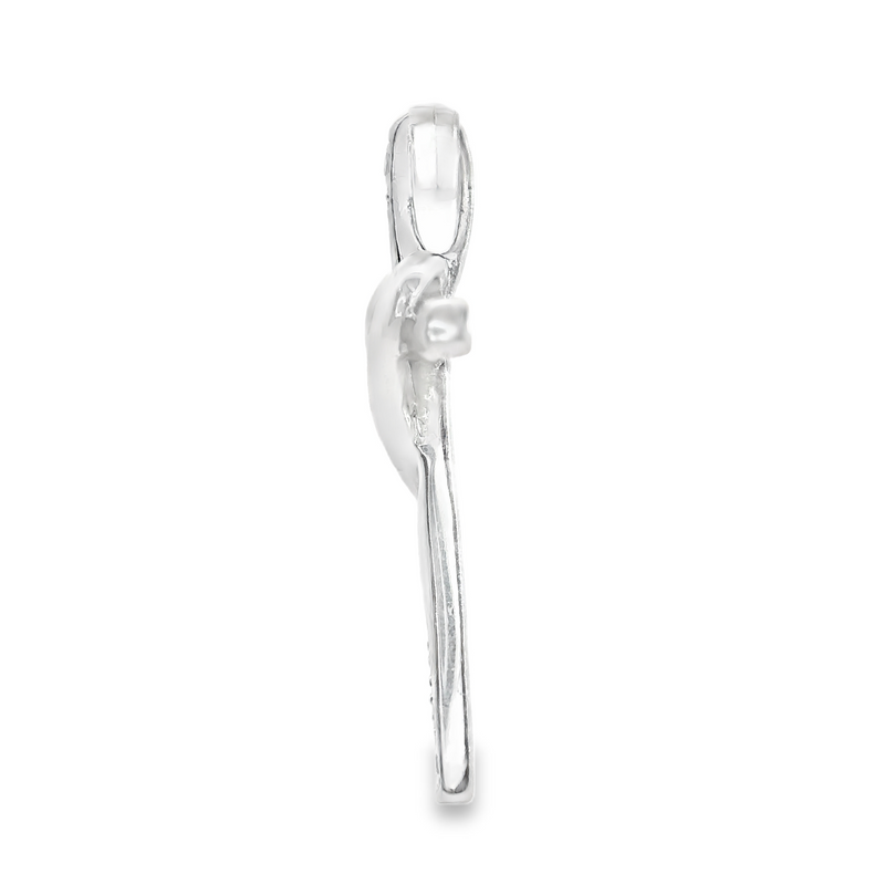 10K WG Diamond Cross Pendant
