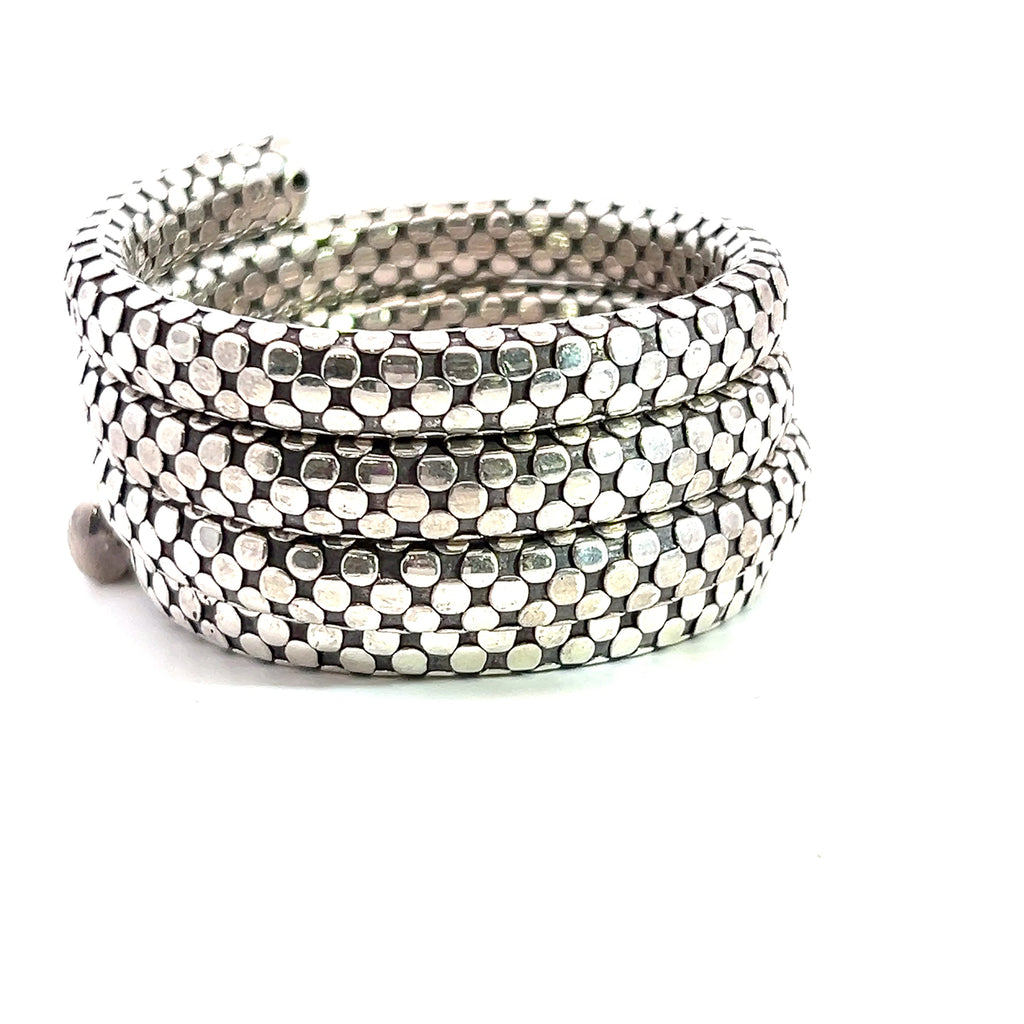 John Hardy Dot Silver Coil Bracelet