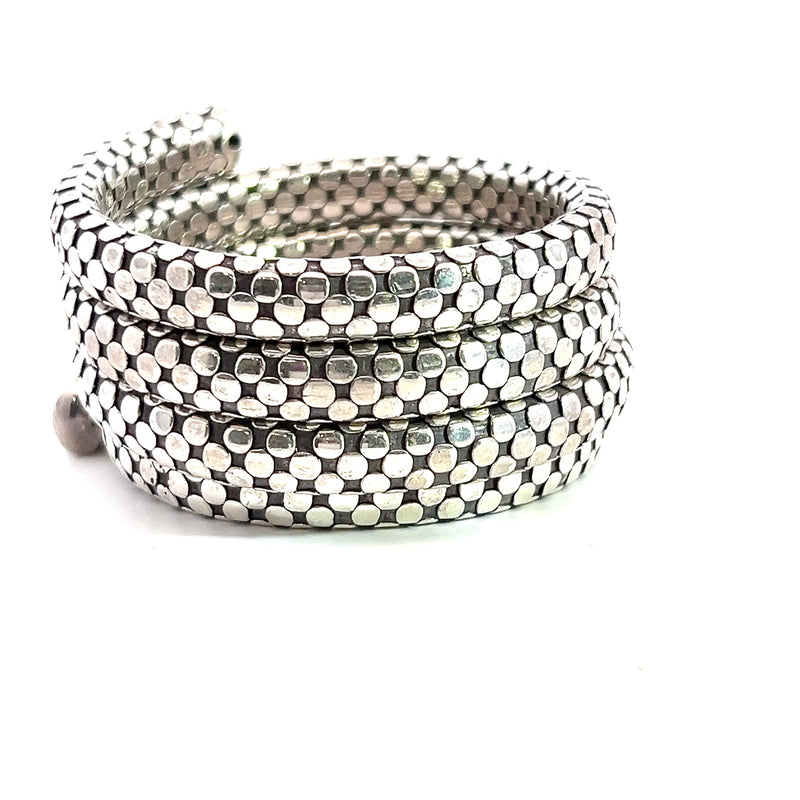 John Hardy Dot Silver Coil Bracelet