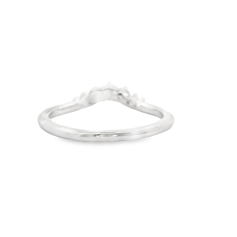 14K WG 7 Stone Curved Diamond Band
