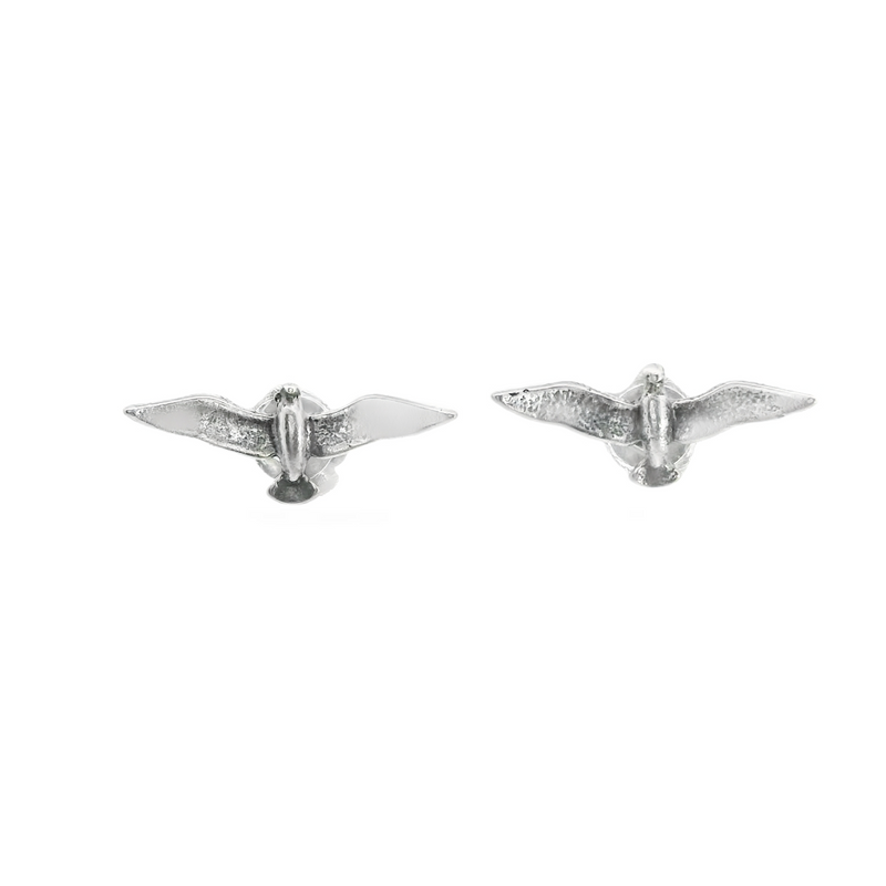 Sterling Silver Seagull Stud Earrings