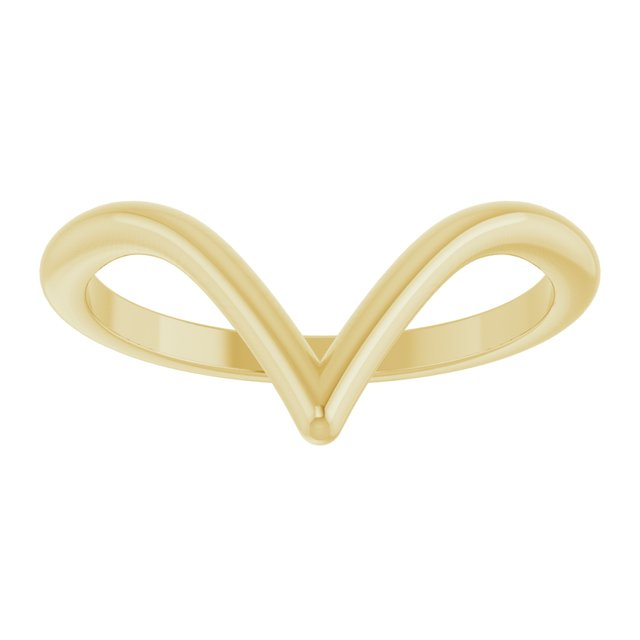 14K YG V Curve Wedding Band 2.0MM