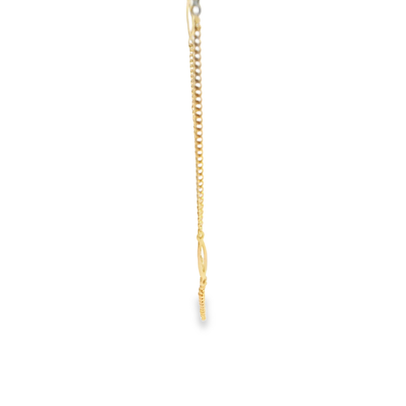 14K YG Fancy Link Chain 16"