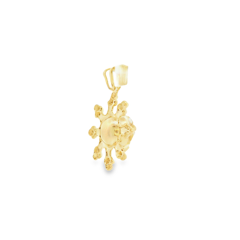 14K YG Solitaire Pendant