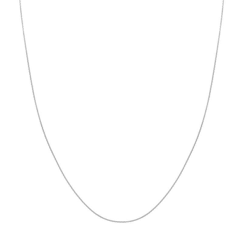 14K WG Diamond Cut Cable Chain 16