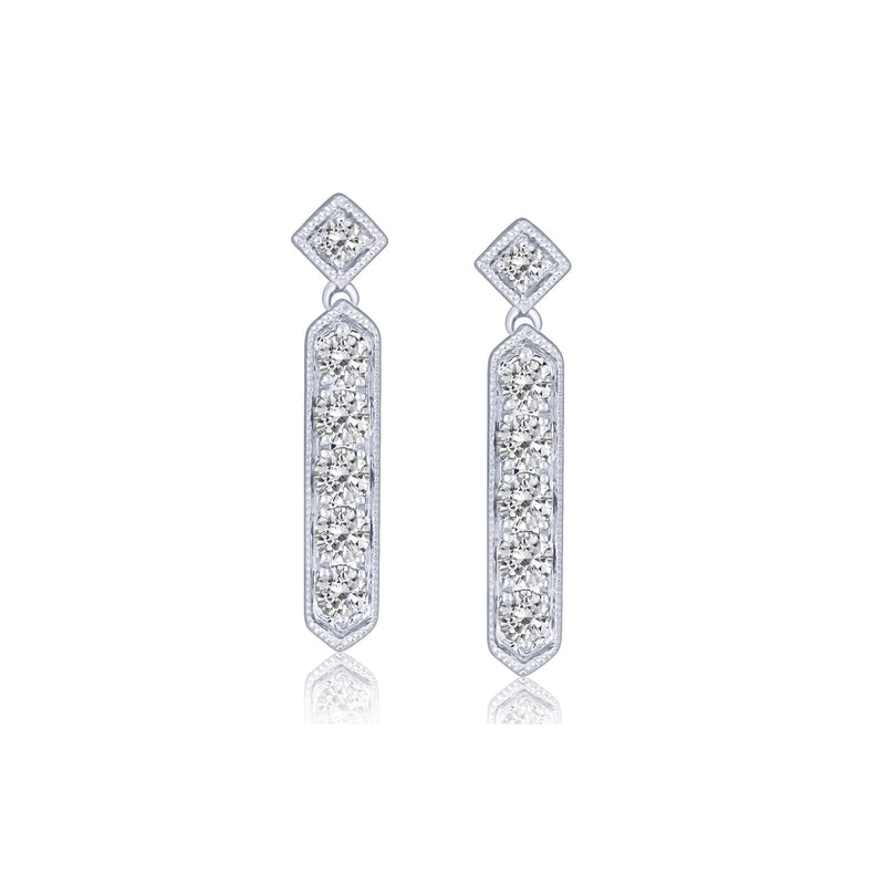 14K WHITE GOLD DIAMOND EARRINGS