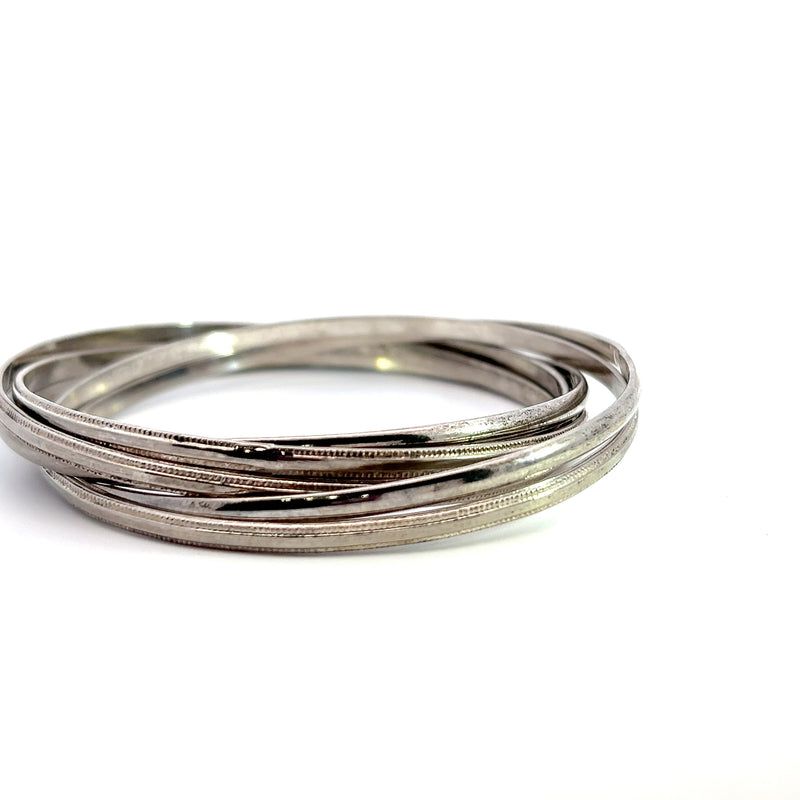 Sterling Silver 6 Bangle Set