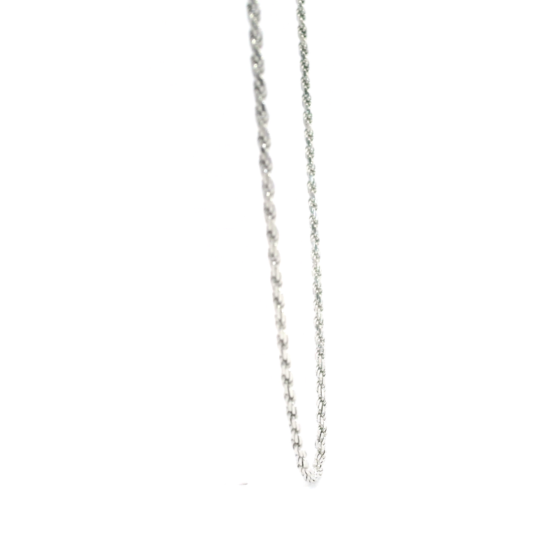 Sterling Silver 20" Diamond Cut Rope Chain