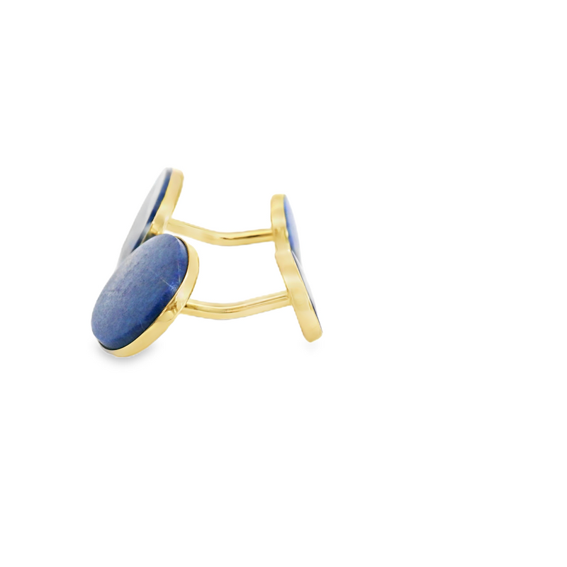 14K YG Lapis Cufflinks