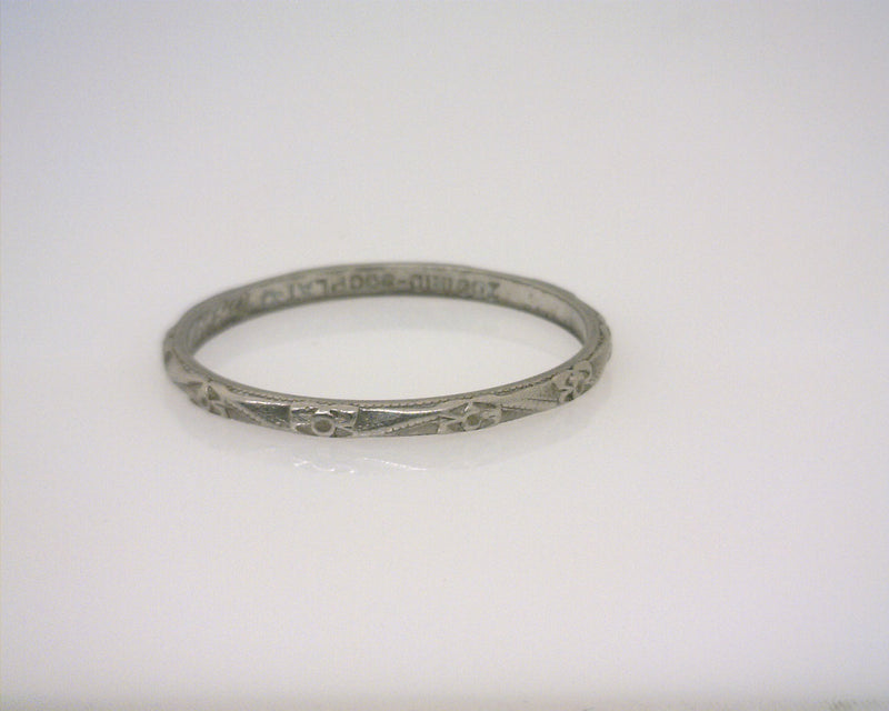 Sterling Silver Etched Band Size 8.25