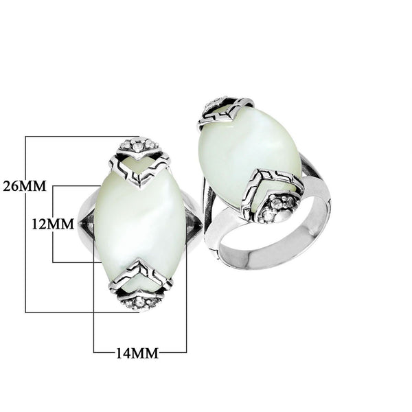 Sterling Silver Mother of Pearl Ring