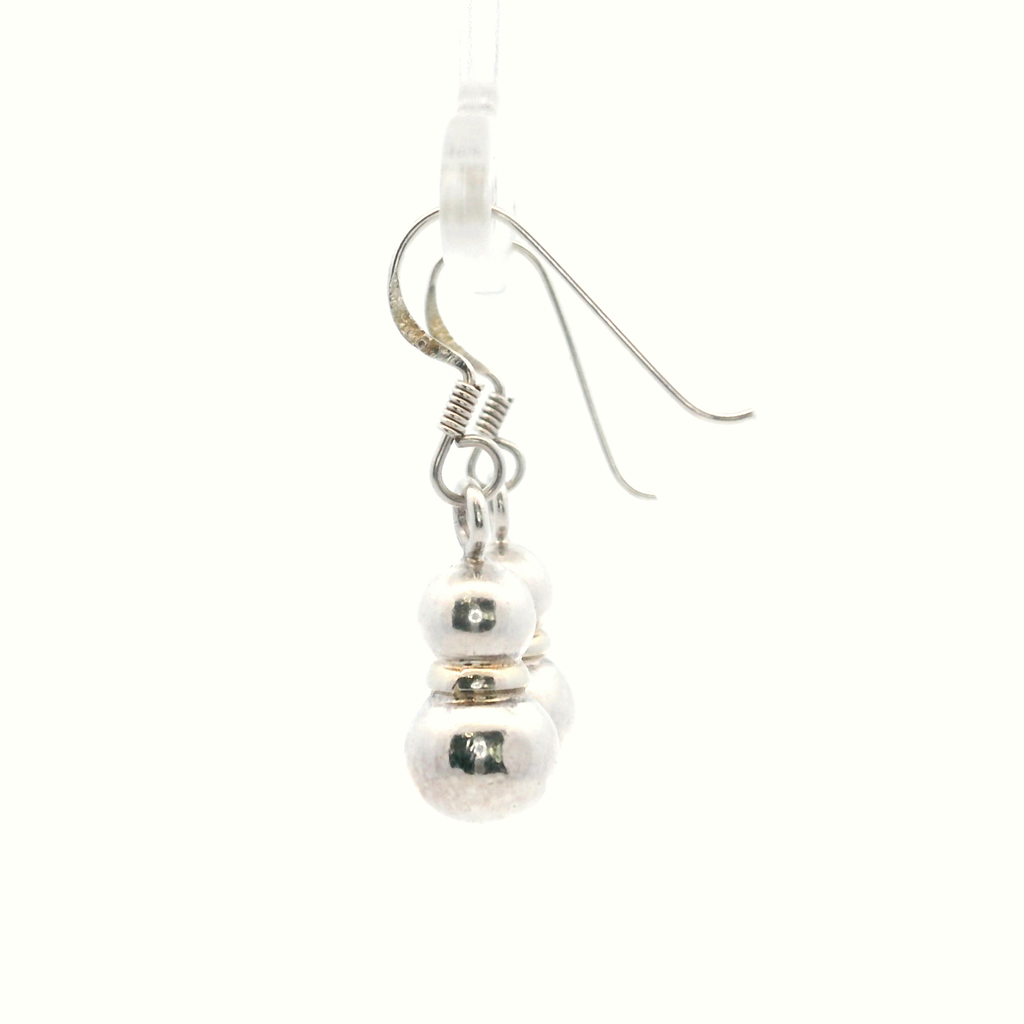 Sterling Silver Bead Dangle Earrings