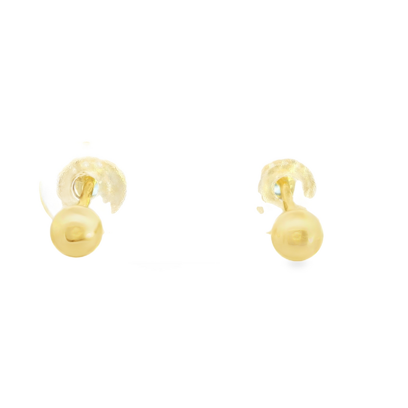 Gold Plated Sterling Silver Turquoise & CZ Stud Earrings