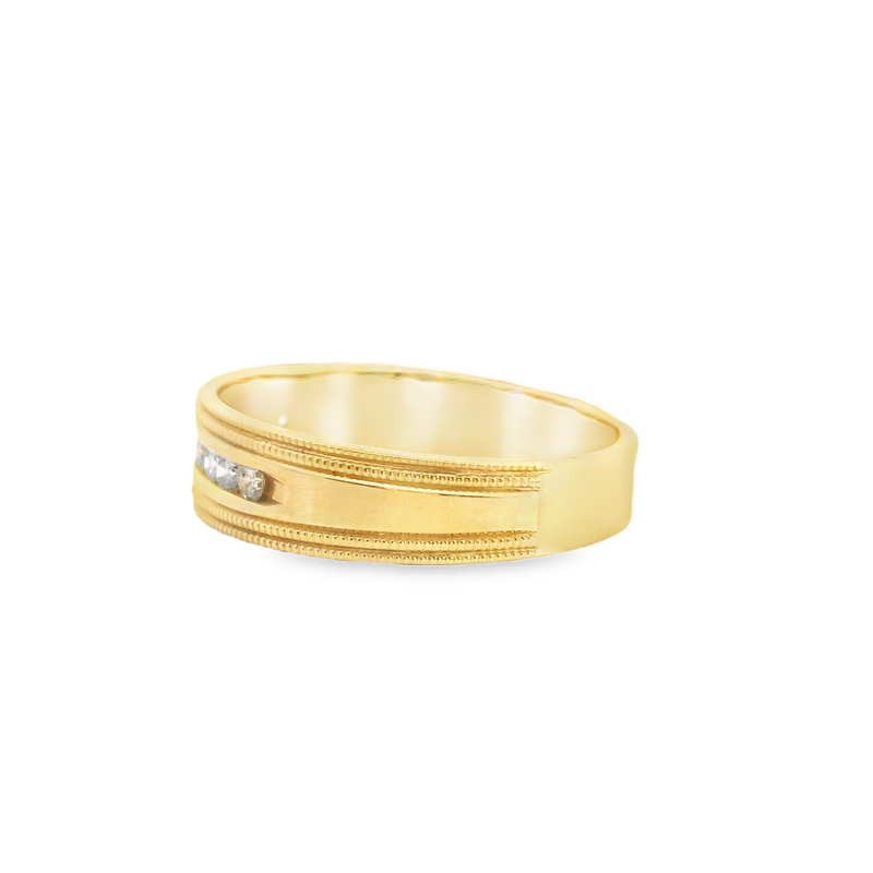 14K YG DIAMOND BAND