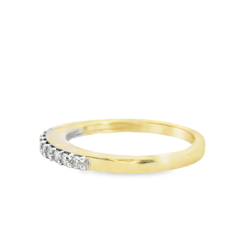 14K YG DIAMOND BAND