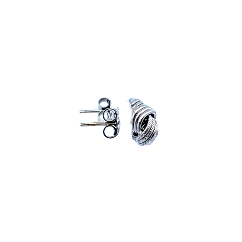 14K WG Knot Earrings