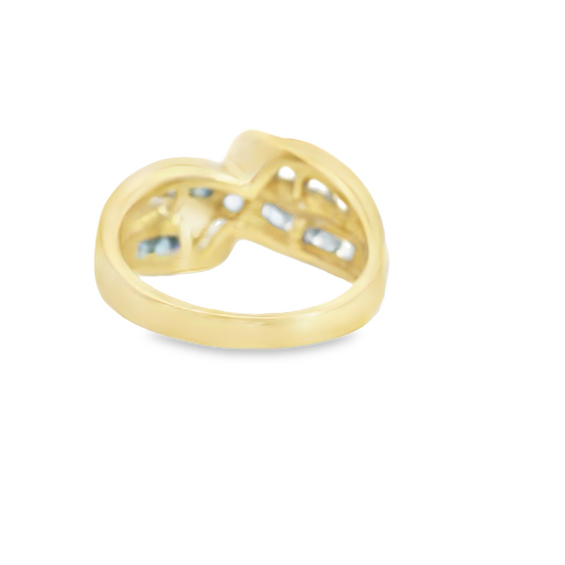 14K YG Blue Sapphire Ring
