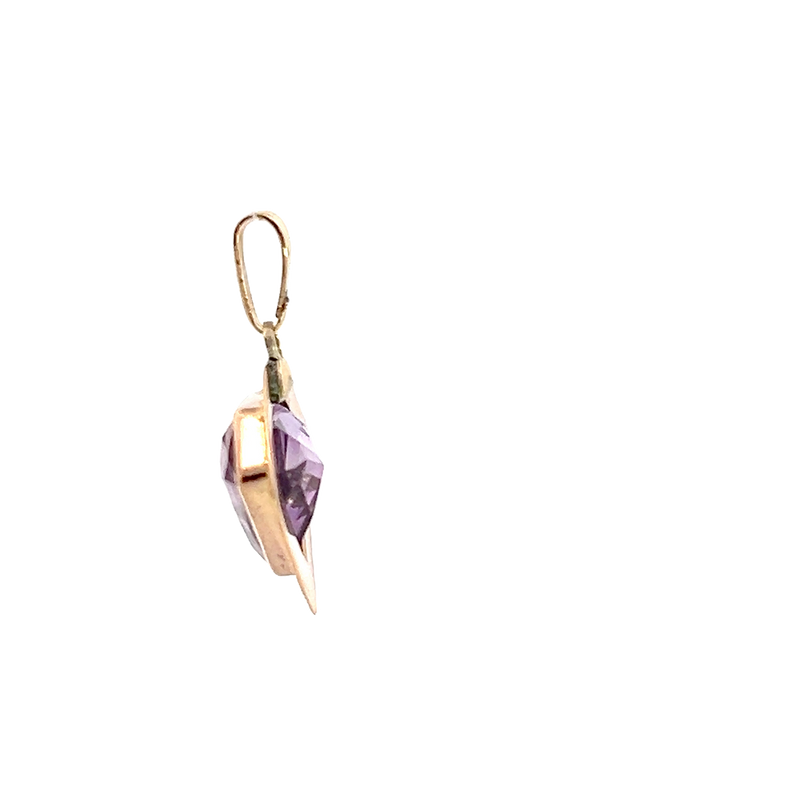 14K YG Amethyst Pendant