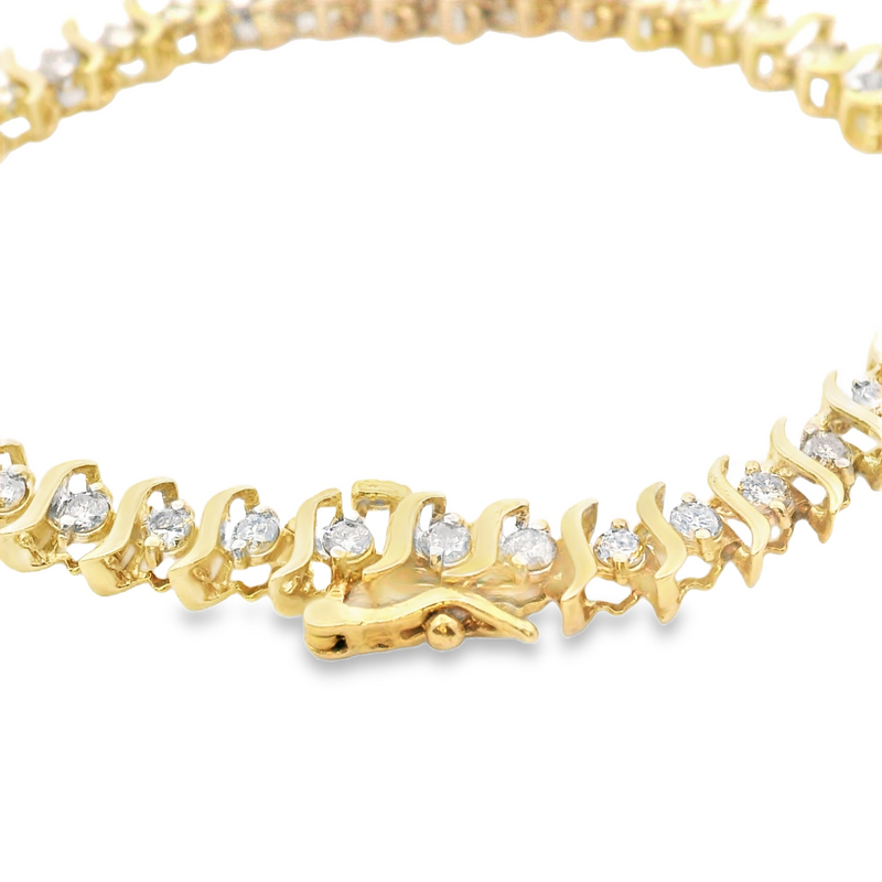 10K YG Diamond Tennis Bracelet
