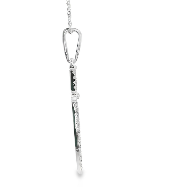 10K WG Diamond Sword Pendant