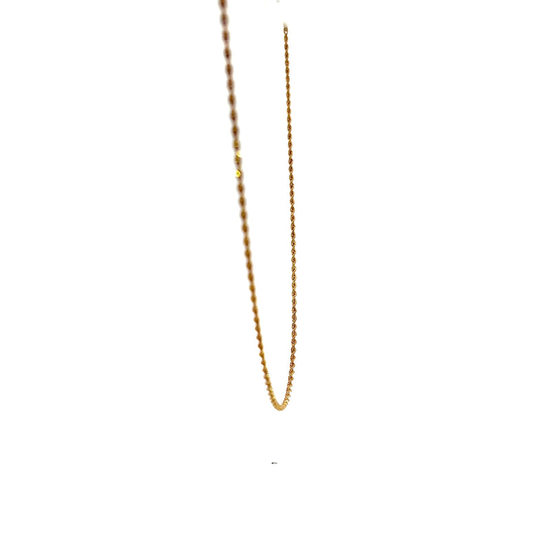 14K YG Rope Chain 24"