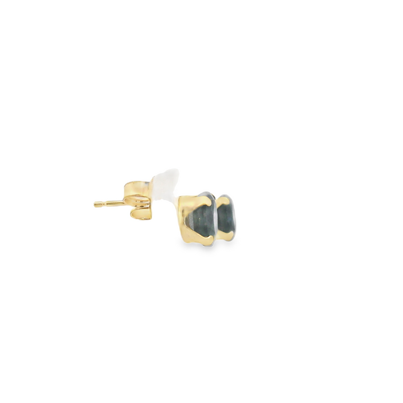 14K YG Sapphire Stud Earrings