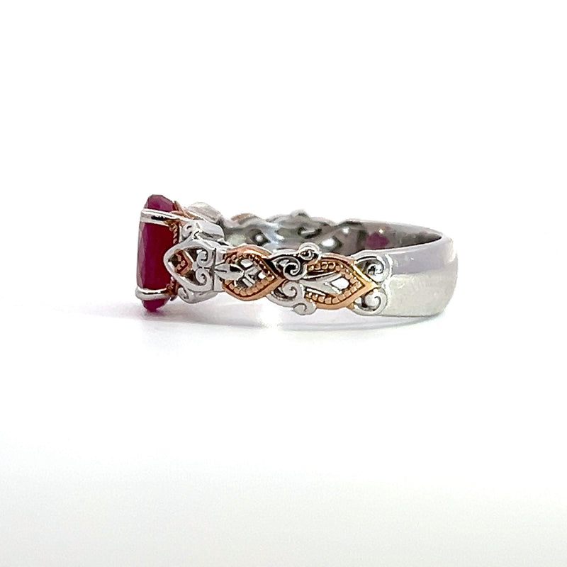 Sterling Silver Ruby Ring