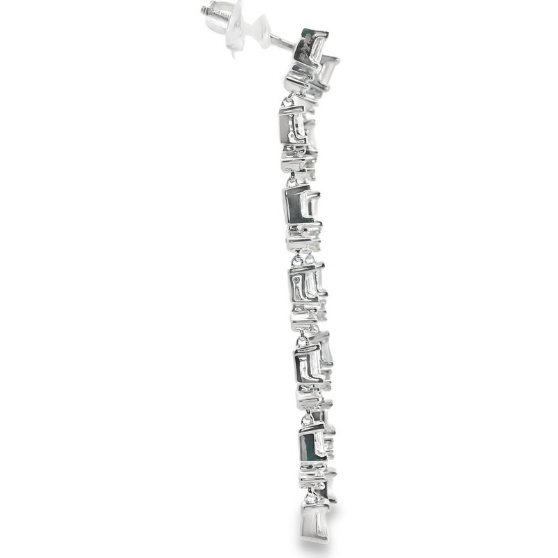 10K WG Dangle Diamond Earrings 0.50 CT TW