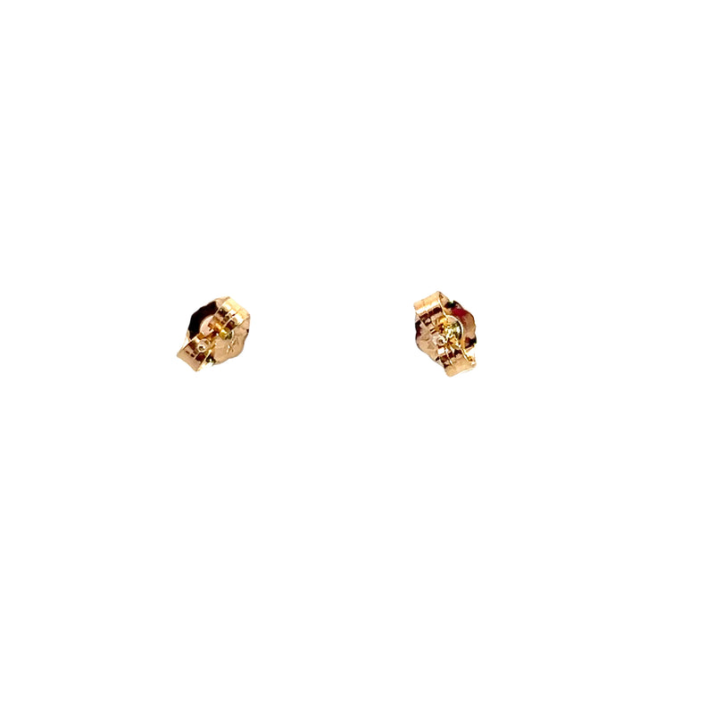 14K YG Diamond Stud Earrings