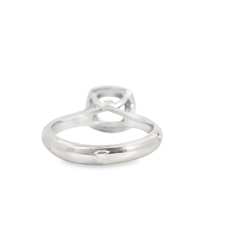 14K WG Halo Diamond Semi Mount