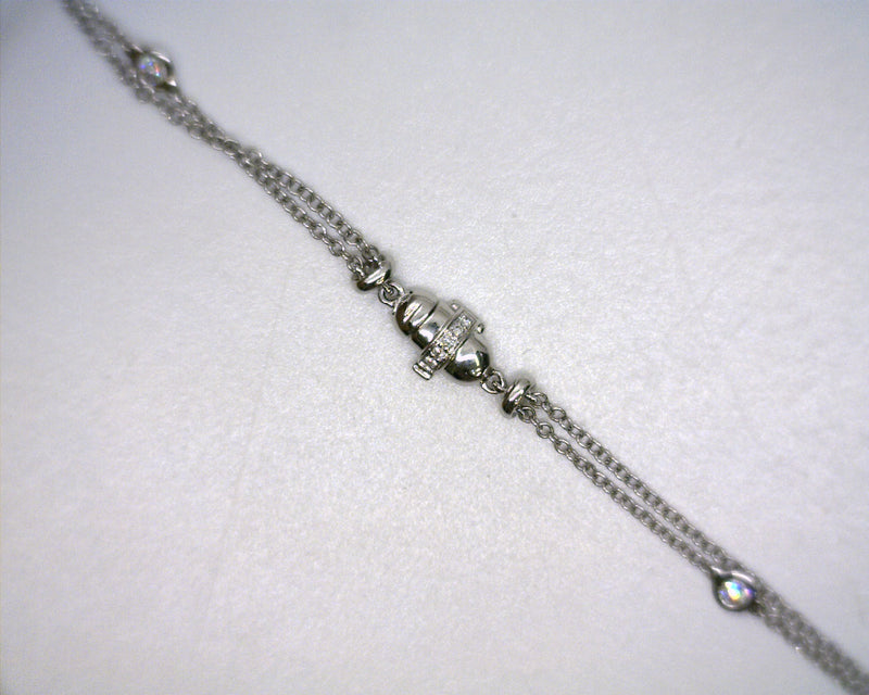 14K WG Double Strand Diamonds by the Yard Necklace