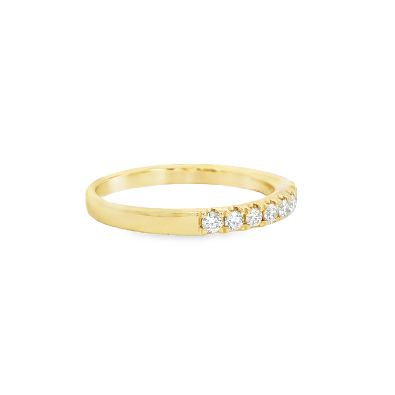 14K YG Diamond Band