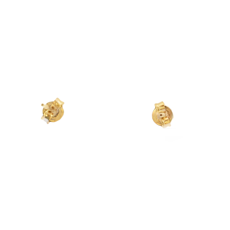 14K YG Pearl Studs