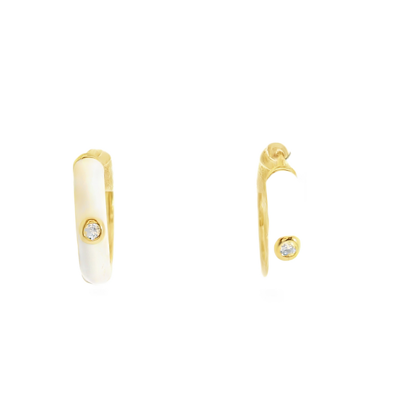 Gold Plated Huggie Earrings