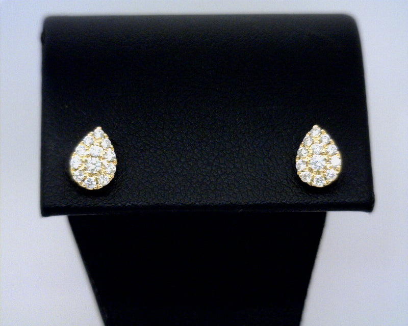 14K YELLOW GOLD DIAMOND STUDS