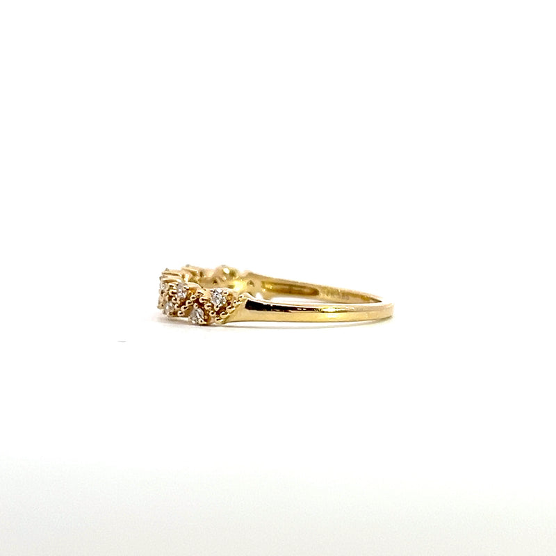 14K YG Diamond Band 0.14 CT TW