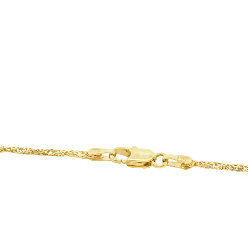 14K YG Fancy Twisted Rope Chain 24"