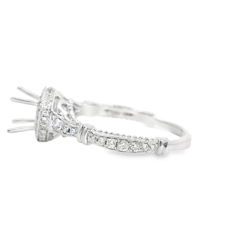 14K WG HALO RING