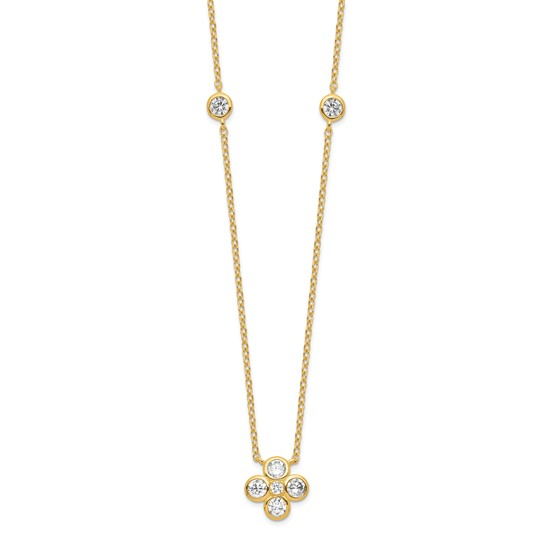 Gold Tone Clover Necklace