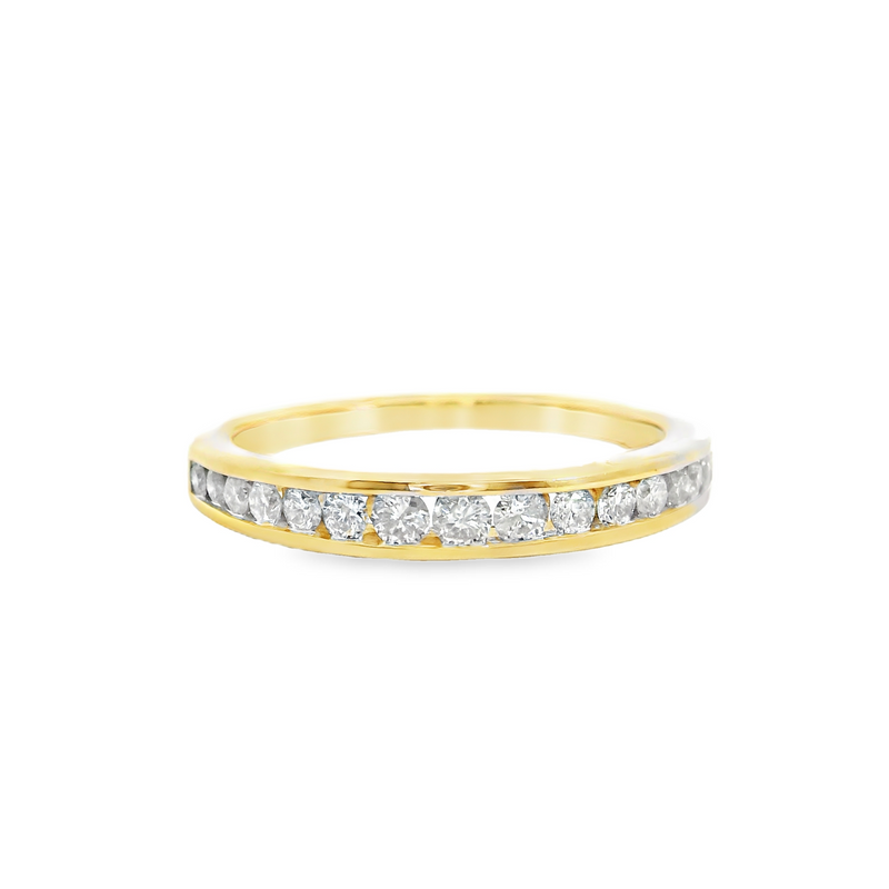 14K YG Channel Set Diamond Band
