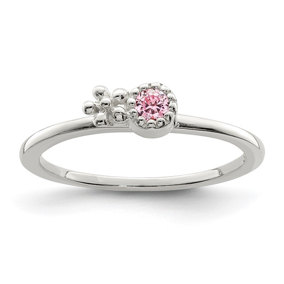 Pink CZ Children's Ring