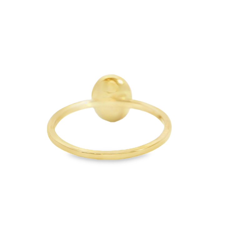 10K YG Oval Cluster Diamond Fashion Ring