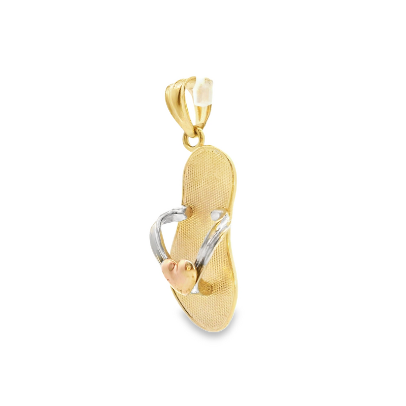 14K Tri Color Flip Flop