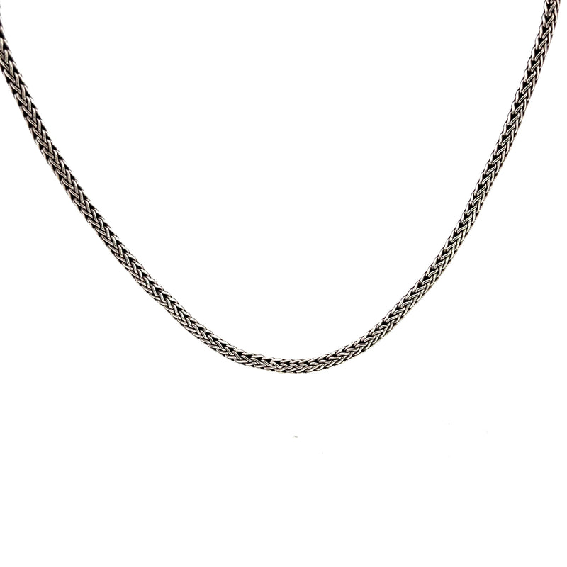 Sterling Silver 20" Wide Wheat Chain