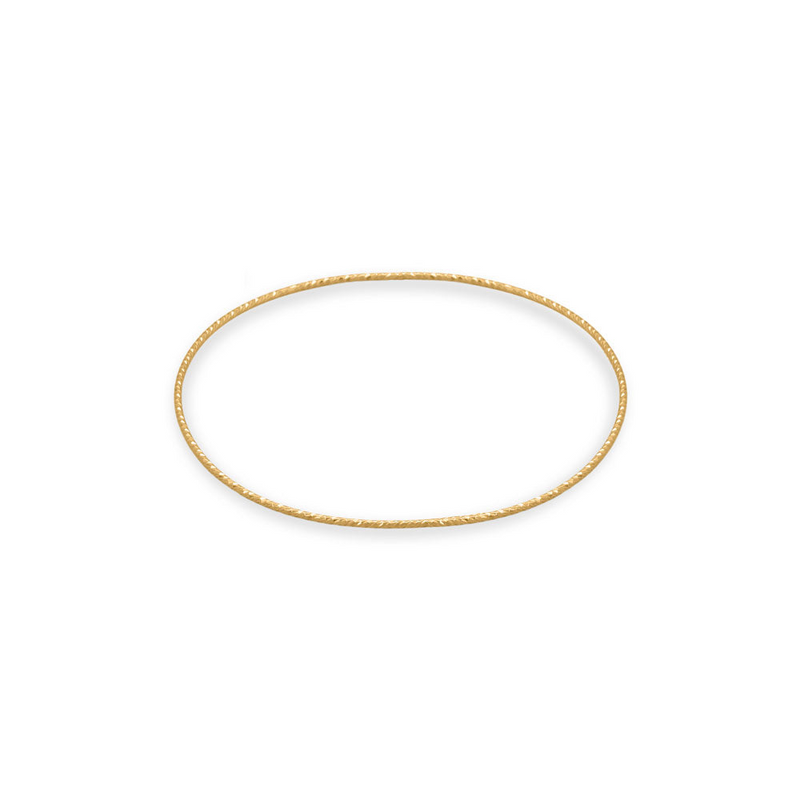 14/20 Gold Filled Diamond Cut Sparkle Wire Bangle Bracelet